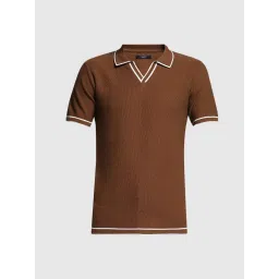 Jack & Jones Brown Cotton Regular Fit Polo T-Shirt image 5