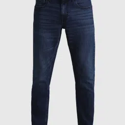 Jack & Jones Dark Blue Denim Cotton Slim Fit Jeans image 5