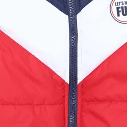 Fame Forever by Lifestyle Kids Red & Blue Color Block Jacket image 5