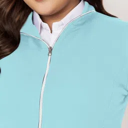 BRINNS Turquoise Blue Solid Casual Jacket image 5
