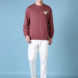 V-Mart Men Printed Round Neck Pullover Sweatshirt image 5