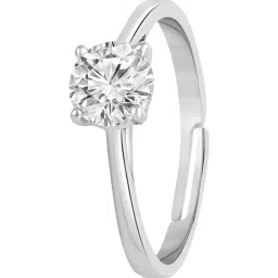 Zavya Solitaire Rhodium Plated 925 Sterling Silver Ring image 5