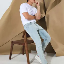 Rare Rabbit Blue Slim Fit Fit Solid Jeans image 2