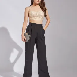 Latin Quarters Black Polyester Regular Fit Trousers image 5