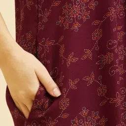 Sweet Dreams Maroon Printed Nighty image 5