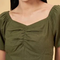 Honey by Pantaloons Green A-Line Dress image 5