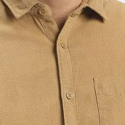 Forever 21 Brown Cotton Regular Fit Texture Shirt image 5