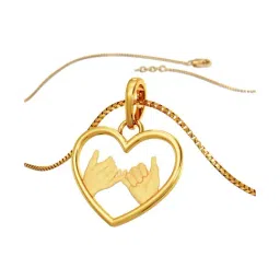 Joyalukkas 22k Yellow Gold Vow of Love Heart Pendant image 3