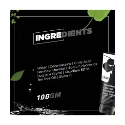 Qraa Men Himalayan Activated Bamboo Charcoal Purifying Face Wash - 100 gm image 3
