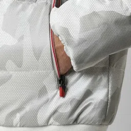 Van Heusen Grey Cotton Regular Fit Quilted Hooded Jacket image 5