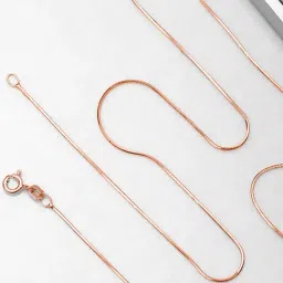 Zavya 92.5 Sterling Silver Rhodium-Plated Snake Chain for Women-picture-35
