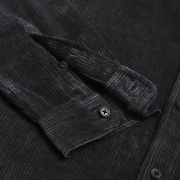 Tommy Hilfiger Washed Black Cotton Relaxed Fit Shirt image 5