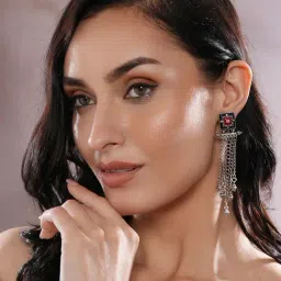 Aatmana Silver Statement Drop Earring image 2