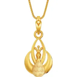 Joyalukkas 22k Yellow Gold Exquisite Peacock Pendant-picture-15