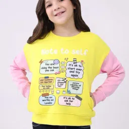 Monte Carlo Girls Yellow Regular Fit Printed Sweatshirt-picture-47