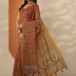 Libas Floral Silk Blend Saree-picture-18