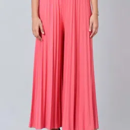 First Resort By Ramola Bachchan Fuchsia Pink Wide Leg Pleated Palazzo-picture-39