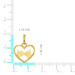 Joyalukkas 22k Yellow Gold Vow of Love Heart Pendant image 5