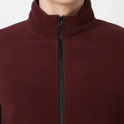 Van Heusen Maroon Regular fit Solid Casual Jacket image 4