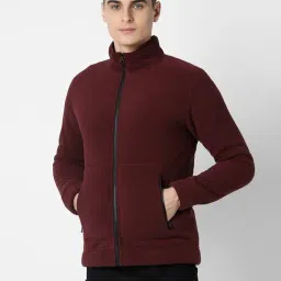Van Heusen Maroon Regular fit Solid Casual Jacket image 3