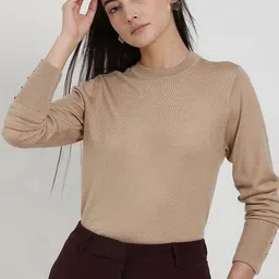 FableStreet Women Ribbed Pullover-image-64