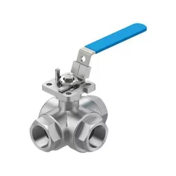 Festo Stainless Steel Ball Valve, Ball Valve, Threaded, NPT 1 NPTin, 20 mm, 63 bar Operating Pressure, VZBE-1-T-63-F-3L-F05-M-V15V15-image-90