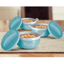 Milton Blue Plastic Crave Jr Inner Stainless Steel Serving Casserole Gift Set Of 3-picture-5