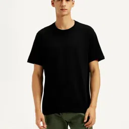 Levi's Black Cotton Regular Fit T-Shirt-picture-30