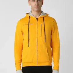 Van Heusen Yellow Regular fit Solid Casual Jacket-image-8