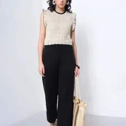 Akkriti By Pantaloons Beige Regular Fit Self Pattern Top image 5