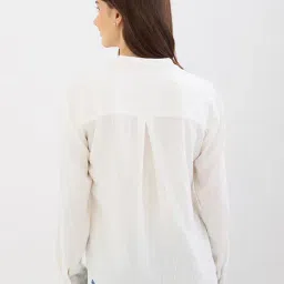 Spykar Off White Regular Fit Shirt image 4