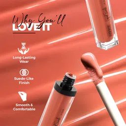 Inshine Liquid Suede Long Lasting Lip Color - 6 ml - Nude Nuance 624 image 2