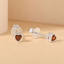 TOUCH925 Silver Artificial Stones Studded Heart Shaped Studs-picture-47