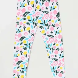 Fame Forever by Lifestyle Kids Multicolor Floral Print Leggings-picture-16