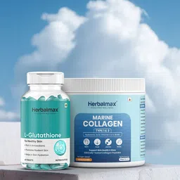 Herbal max Set Of 2 Marine Collagen - 120 g & L-Glutathione Tablet - 60 Tablets-picture-25
