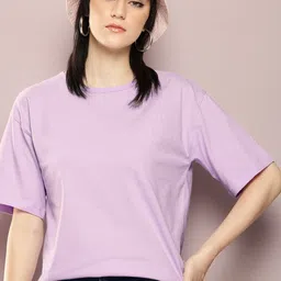 Kook N Keech Drop-Shoulder Sleeves Oversized Pure Cotton T-shirt-image-79