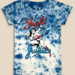 Kidsville Blue & White Printed T-Shirt-image-79