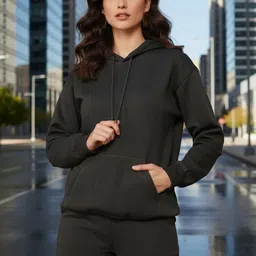 Moda Rapido Women Hooded Pullover Sweatshirt-image-34