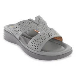 ROCIA By Regal Green Women Laser Cut Comfort Sandals image 4