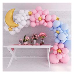 Bubble Trouble Blue White balloons Garland Arch Kit Decoration - 71Pcs Party Balloon Decorations/Blue Balloons for Decoration-picture-29