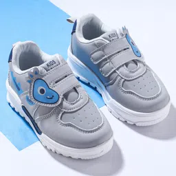 Cute Walk by Babyhug Sneaker with Velcro Closure & Animal Print - Grey-picture-29