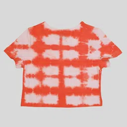 tweeny mini Half Sleeves Tie Dye Crop Top - Iced Mango image 3