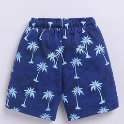 Kidcity Soft Cotton Sinker Palm Tree Printed Shorts - Dark Blue image 3