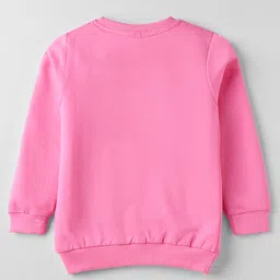 Tango Looper Knit Full Sleeves T-Shirt With Kitty Print - Pink image 2