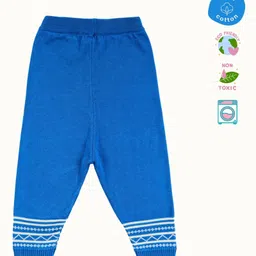 kids of greendeer Greendeer 100% Cotton Chevron Printed & Striped Pajama - Greek Blue image 4