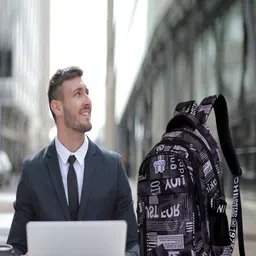 Tinytot Women Typography Large Backpack image 3