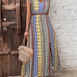 StyleCast x Revolte Women Bohemian Print Fit & Flare Maxi Dress-picture-33