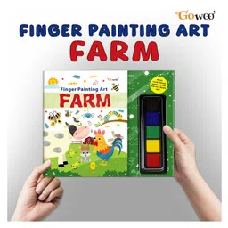 gowoo FARM - Fingerpainting and Colouring Art : Fun Colouring and Painting Art with thumbprint Pad, Coloring Book For Kids, Art Activity Book for Children image 4