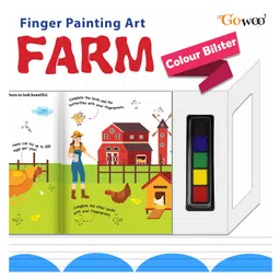 gowoo FARM - Fingerpainting and Colouring Art : Fun Colouring and Painting Art with thumbprint Pad, Coloring Book For Kids, Art Activity Book for Children image 5
