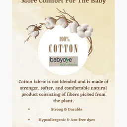 Babyoye Eco Conscious 100% Cotton Knit Full Sleeves Solid Colour Sweater With Floral Corsage Design - Navy Blue image 4